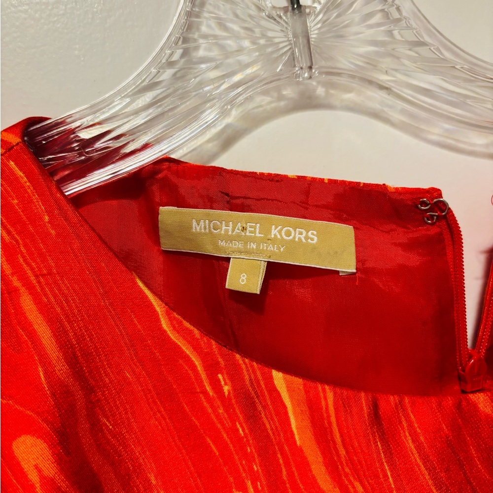 MICHAEL KORS Fiery Red Midi Dress - Picture 2 of 4